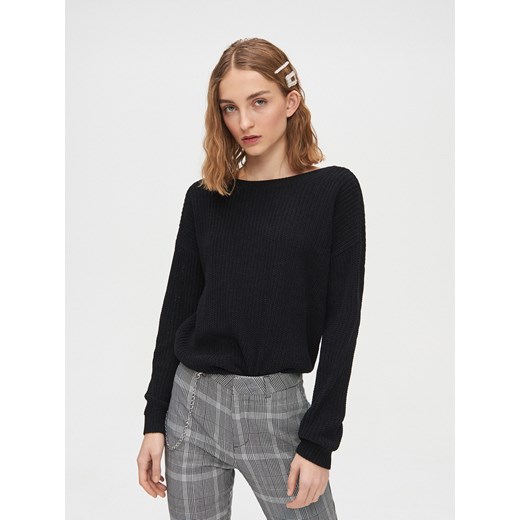Cropp - Sweter z dekoltem w serek - czarny Cropp M wyprzedaż Cropp