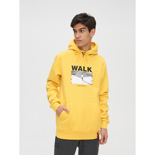 Cropp - Bluza z photoprintem - żółty Cropp XL Cropp okazja
