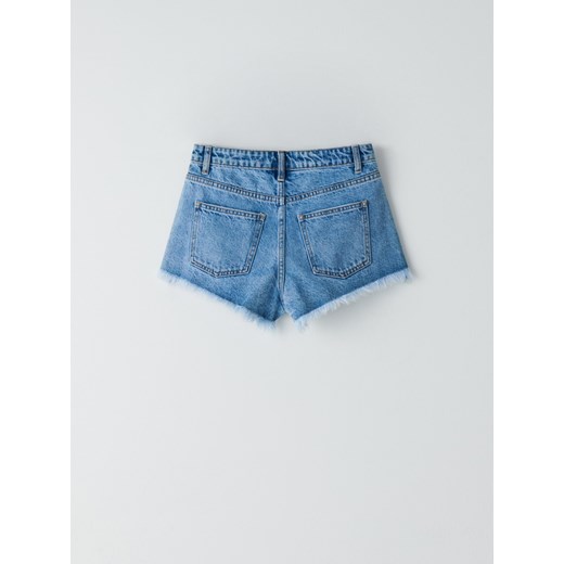 Cropp - Jeansowe szorty z wysokim stanem - niebieski Cropp 32 Cropp
