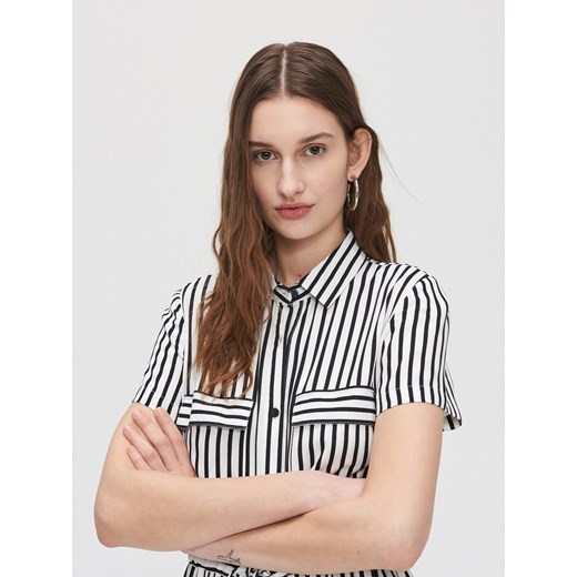 Cropp - Szmizjerka z wiskozy - czarny Cropp S Cropp