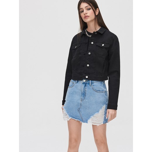 Cropp - Jeansowa spódnica mini - niebieski Cropp S okazyjna cena Cropp