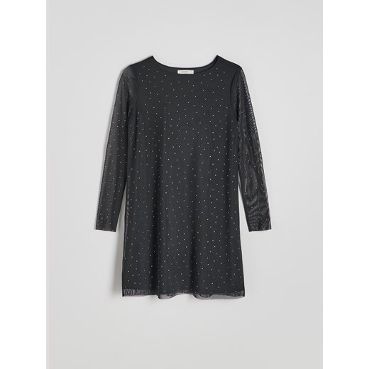 Reserved - Sukienka mini z aplikacjami - czarny Reserved XL Reserved