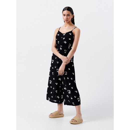 Cropp - Kombinezon w kwiaty - czarny Cropp 34 Cropp okazja