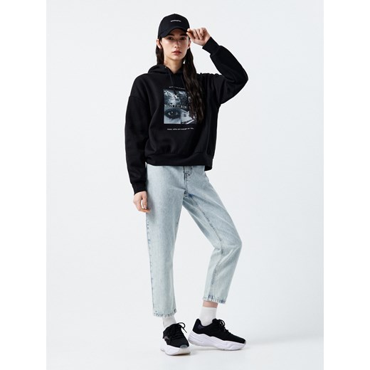 Cropp - Bluza z fotonadrukiem - czarny Cropp L okazja Cropp