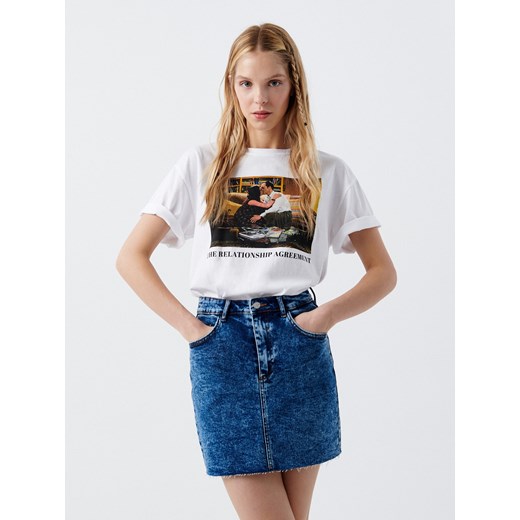 Cropp - Jeansowa spódnica - niebieski Cropp XS wyprzedaż Cropp