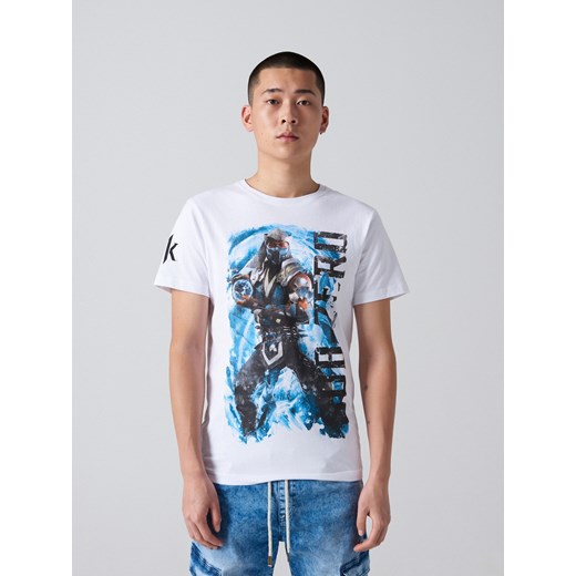 Cropp - Koszulka z nadrukiem Mortal Kombat - biały Cropp M okazyjna cena Cropp