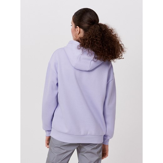 Cropp - Bluza basic z kapturem - fioletowy Cropp XL Cropp wyprzedaż