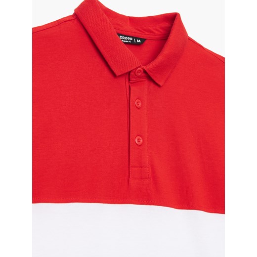 Cropp - Koszulka polo basic - czerwony Cropp M Cropp okazyjna cena