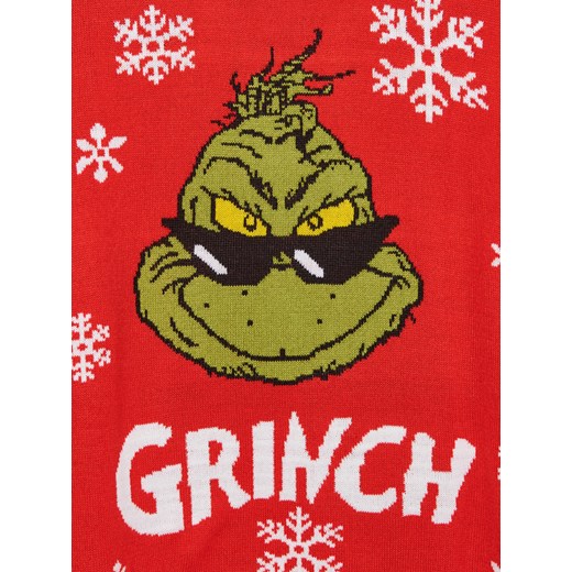 Cropp - Świąteczny sweter Grinch - czerwony Cropp S promocyjna cena Cropp