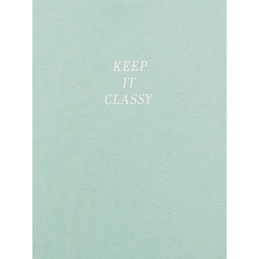 Cropp - Bluza z napisem - zielony Cropp L Cropp wyprzedaż