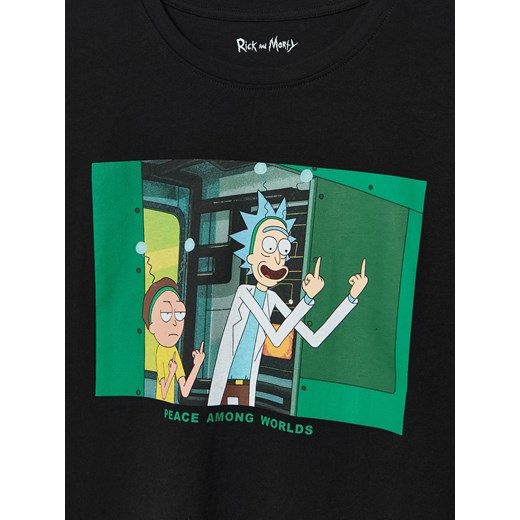 Cropp - Koszulka oversize Rick and Morty - czarny Cropp L Cropp okazja