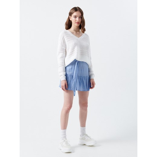 Cropp - Sweter z ażurowym wzorem - biały Cropp M okazja Cropp