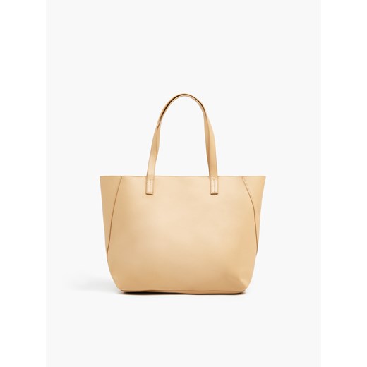 Cropp - Torba shopper - beżowy Cropp Uniwersalny okazja Cropp