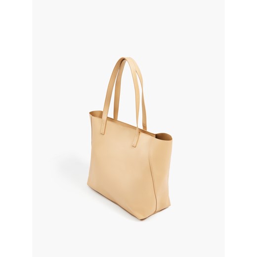 Cropp - Torba shopper - beżowy Cropp Uniwersalny wyprzedaż Cropp