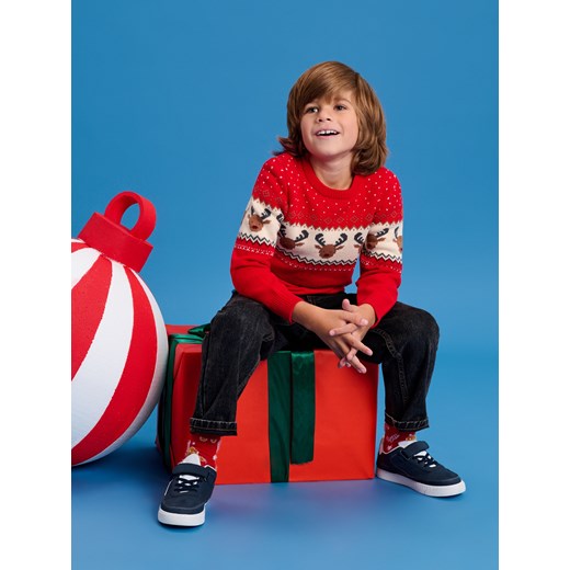 Sinsay - Sweter - czerwony Sinsay 98 Sinsay