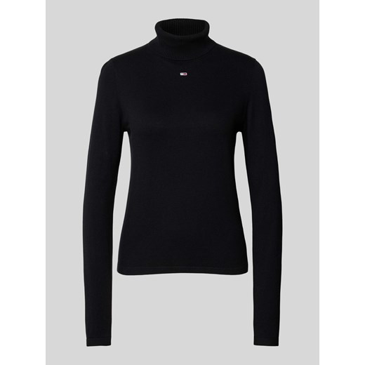 Sweter z wywijanym kołnierzem i wyhaftowanym logo ze sklepu Peek&Cloppenburg  w kategorii Swetry damskie - zdjęcie 175816604