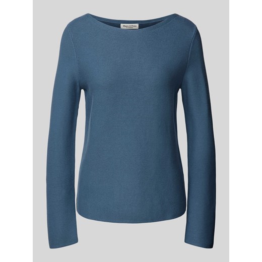 Sweter z dzianiny z prążkowanym dekoltem w łódkę ze sklepu Peek&Cloppenburg  w kategorii Swetry damskie - zdjęcie 175816643