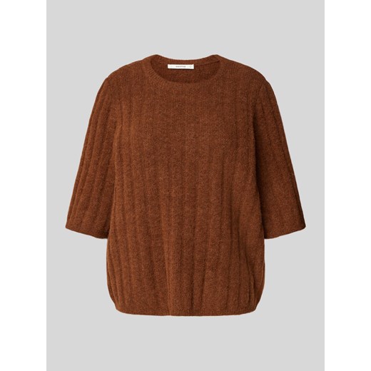 Sweter z dzianiny z rękawem o dł. 1/2 model ‘Alpha’ ze sklepu Peek&Cloppenburg  w kategorii Swetry damskie - zdjęcie 175816942