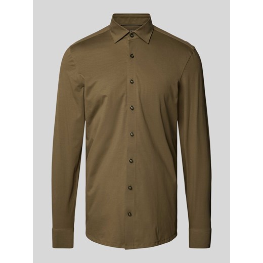 Koszula biznesowa o kroju slim fit z kołnierzykiem typu kent model ‘New York’ ze sklepu Peek&Cloppenburg  w kategorii Koszule męskie - zdjęcie 175817041