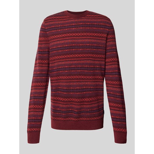 Sweter z dzianiny z okrągłym dekoltem model ‘orkney fair isle’ ze sklepu Peek&Cloppenburg  w kategorii Swetry męskie - zdjęcie 175817742
