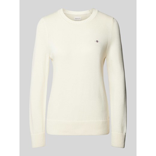 Sweter z dzianiny z wyhaftowanym logo ze sklepu Peek&Cloppenburg  w kategorii Swetry damskie - zdjęcie 175818053