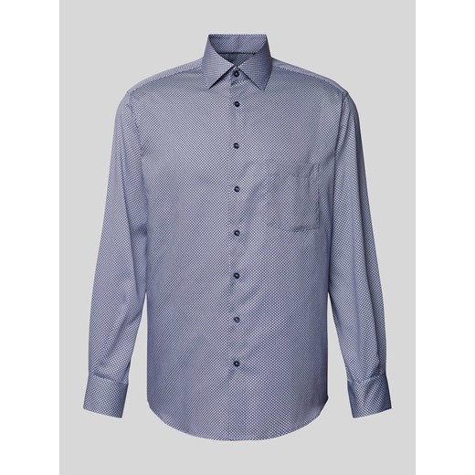 Koszula biznesowa o kroju modern fit z kieszenią na piersi ze sklepu Peek&Cloppenburg  w kategorii Koszule męskie - zdjęcie 175818320