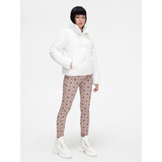 Cropp - Pikowana kurtka puffer - kremowy Cropp L okazja Cropp