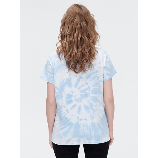 Cropp - Koszulka oversize tie-dye Lilo & Stitch - błękitny Cropp S okazyjna cena Cropp