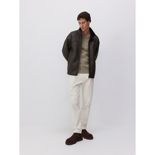 Reserved - Spodnie chino slim fit - złamana biel Reserved XL Reserved