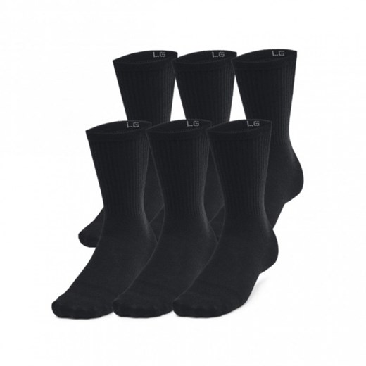 Skarpetki treningowe uniseks (6-pack) Under Armour UA Essential 6pk Crew - czarne ze sklepu Sportstylestory.com w kategorii Skarpetki damskie - zdjęcie 175826750