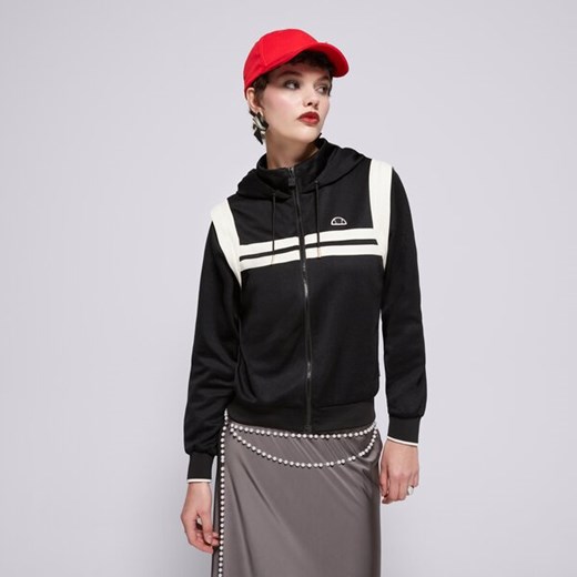 ELLESSE BLUZA ROZPINANA Z KAPTUREM PERNA BLK/OWHT CROPPED TR ze sklepu Sizeer w kategorii Bluzy damskie - zdjęcie 175827454