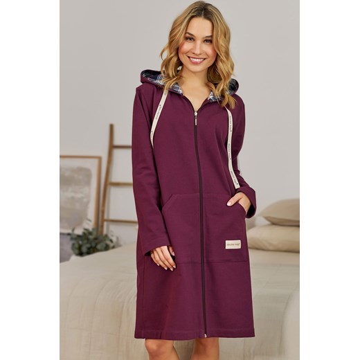 Szlafrok Doctor Nap SMZ.7107 burgundy Doctor Nap XL kontri.pl