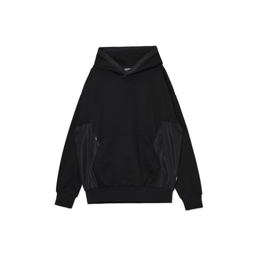 Cropp - Bluza z tkaninowymi wstawkami - czarny ze sklepu Cropp w kategorii Bluzy męskie - zdjęcie 175830651