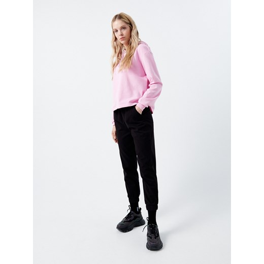 Cropp - Bluza z kapturem - różowy Cropp XS Cropp okazja