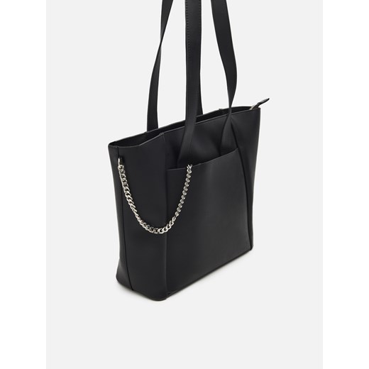 Cropp - Torba shopper z saszetką - czarny Cropp Uniwersalny Cropp promocyjna cena