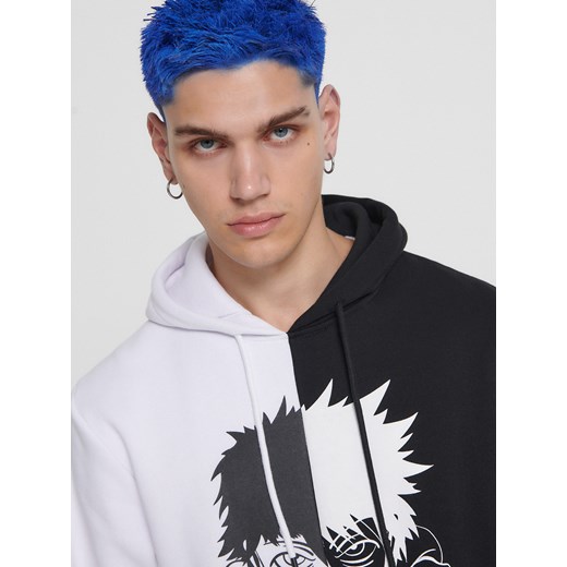 Cropp - Bluza z kapturem i motywem anime - czarny Cropp XXL okazyjna cena Cropp