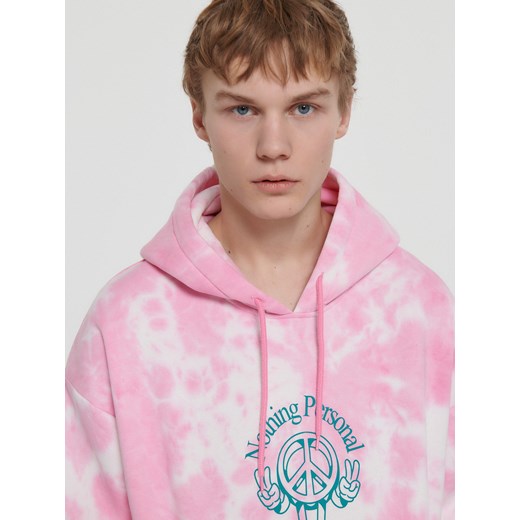 Cropp - Różowa bluza z kapturem - różowy Cropp XXL okazja Cropp