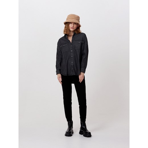 Cropp - Denimowa koszula oversize - czarny Cropp L okazyjna cena Cropp