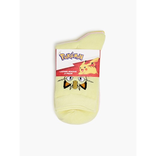 Cropp - 3 pack skarpetek Pokémon - wielobarwny Cropp 39-41 wyprzedaż Cropp