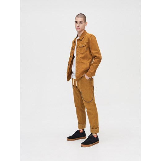Cropp - Kurtka jeansowa - brązowy Cropp S okazja Cropp