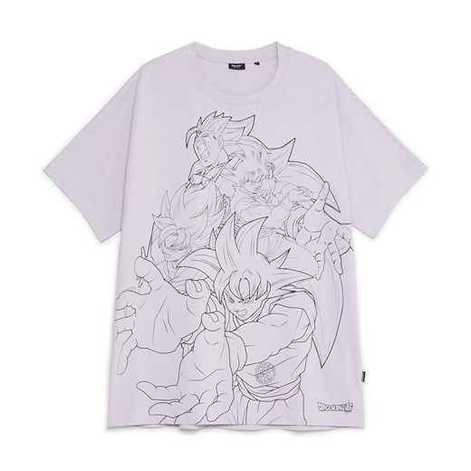 Cropp - Jasnofioletowa koszulka Dragon Ball - fioletowy Cropp XS promocja Cropp