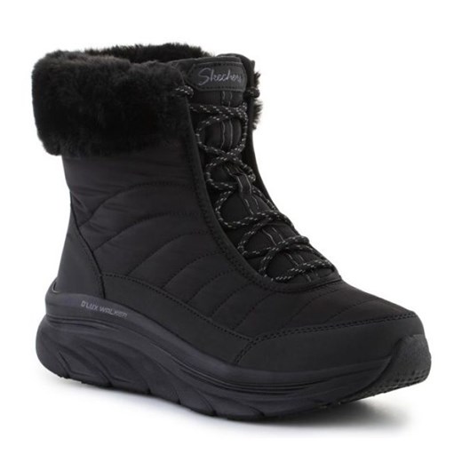 Buty Skechers D`lux Walker - Winter Solstice 167388-BBK czarne ze sklepu ButyModne.pl w kategorii Śniegowce damskie - zdjęcie 175851180