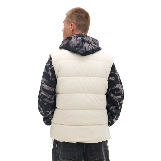 Cropp - Kremowa pikowana kamizelka - kremowy Cropp XL Cropp