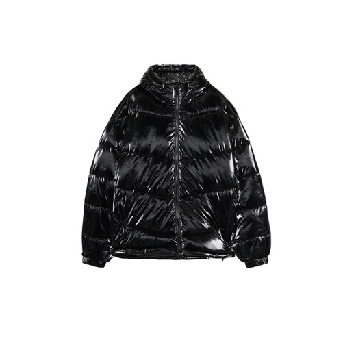 Cropp - Błyszcząca kurtka puffer z kapturem - czarny ze sklepu Cropp w kategorii Kurtki męskie - zdjęcie 175854142