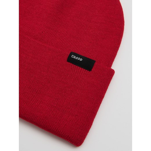 Cropp - Czerwona czapka beanie - czerwony Cropp Uniwersalny Cropp