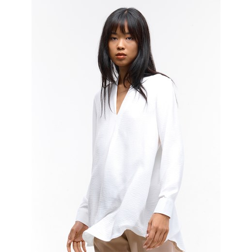 Biała bluzka damska Gate z długim rękawem 