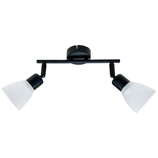 Metalowa lampa sufitowa z 2 szklanymi kloszami czarny + biały Z068 P7-D61 ze sklepu Edinos.pl w kategorii Lampy sufitowe - zdjęcie 175860634