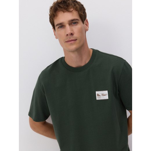 Reserved - T-shirt regular z naszywką - jasny zielony Reserved L Reserved