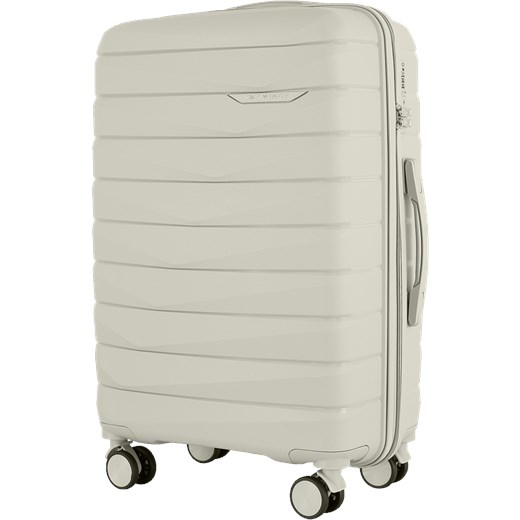 Walizka średnia Wings MURRE - polipropylen 24" BEIGE ze sklepu WINGS w kategorii Walizki - zdjęcie 175868580