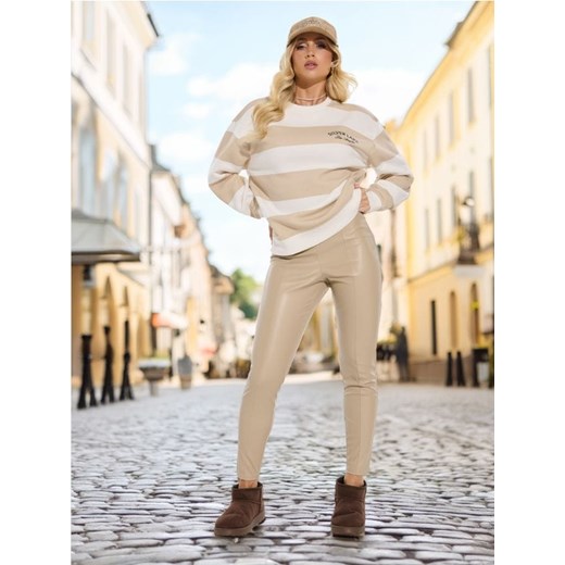 Sinsay - Legginsy - beżowy Sinsay M Sinsay